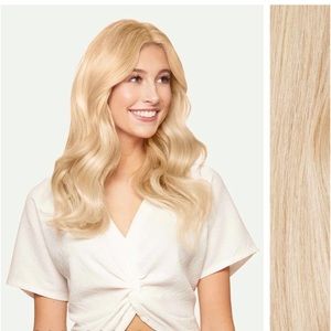 LUXY 16” human hair clip in extenttions NEW in sealed box color #60 ash blonde